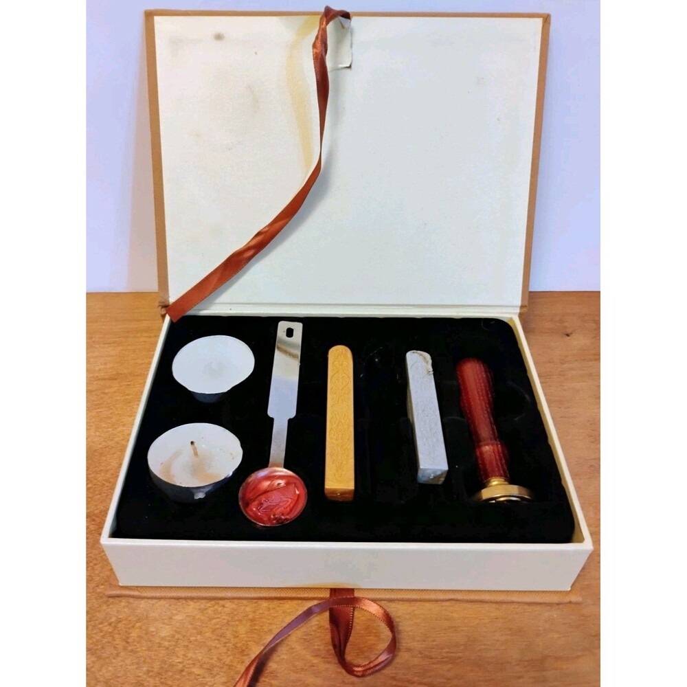 Harry Potter Hogwarts Crest Wax Seal Stamp Kit Gift Box With Candles Spoon